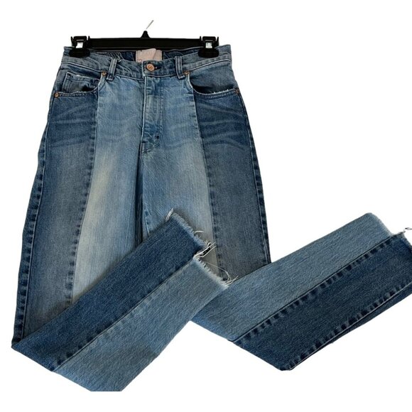 Revice Denim Lolita Two Tone Distressed Hem Jeans Womens Size 28 - Picture 4 of 14